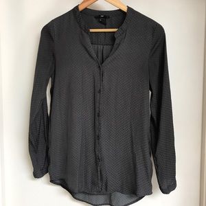 H&M button up polka dotted blouse